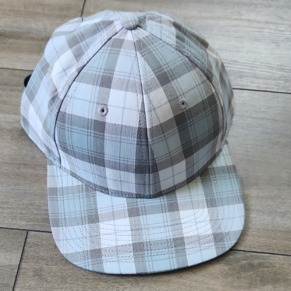 Marc Jacobs Blue Gray White Plaid Hat NwT